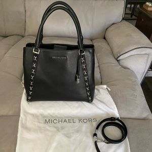 Michael Kors Black Leather Hand Bag